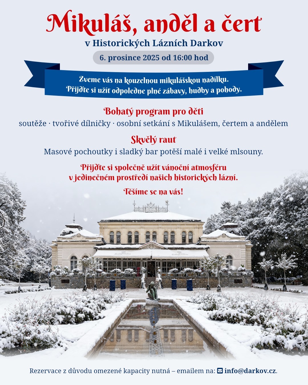 Mikulášská nadílka v historických lázních Darkov